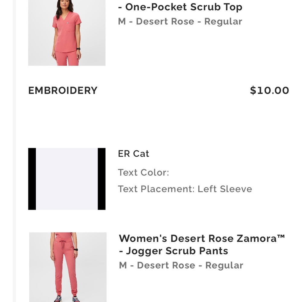 FIGS Women's Desert Rose Jogger Scrub set